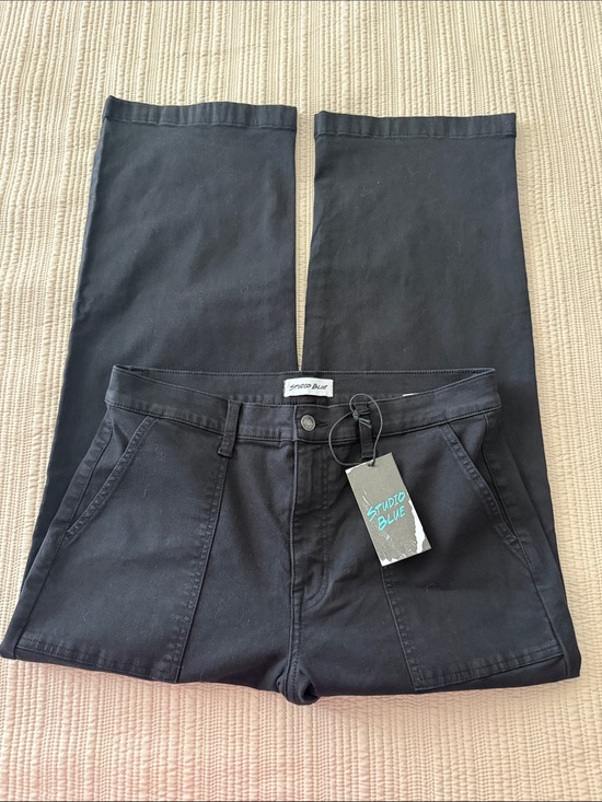 studio blue Denim - Studio Straight Leg Black Pants In Black  | Sz 31